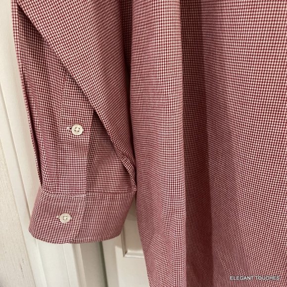 Ralph Lauren Red Button Down Shirt XL Long Sleeve Green Label Gold Crest Logo - Picture 8 of 9